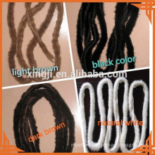 mink fur strip natural color